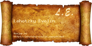 Lehotzky Evelin névjegykártya